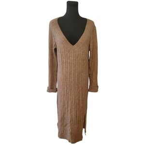 Abercrombie & Fitch Fawn Cable Knit Sweater Dress Size XL Petite